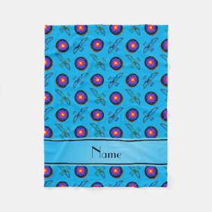 Cobertor De Velo Nome personalizado arqueria azul-céu