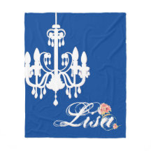 Nome Personalizado Azul com Lustre Branco