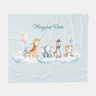 Cobertor De Velo Nome personalizado Baby Zebra com todos os seus am