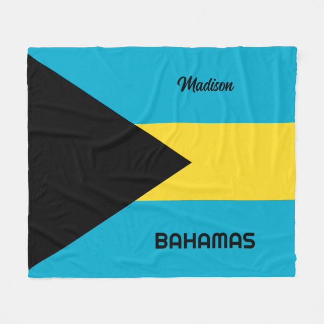 Cobertor De Velo Nome personalizado Bahamas (Frente (Horizontal))