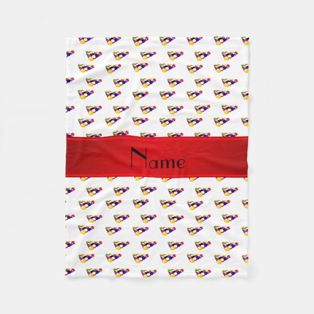 Cobertor De Velo Nome personalizado bolas de bilhar brancas liard s (Frente)