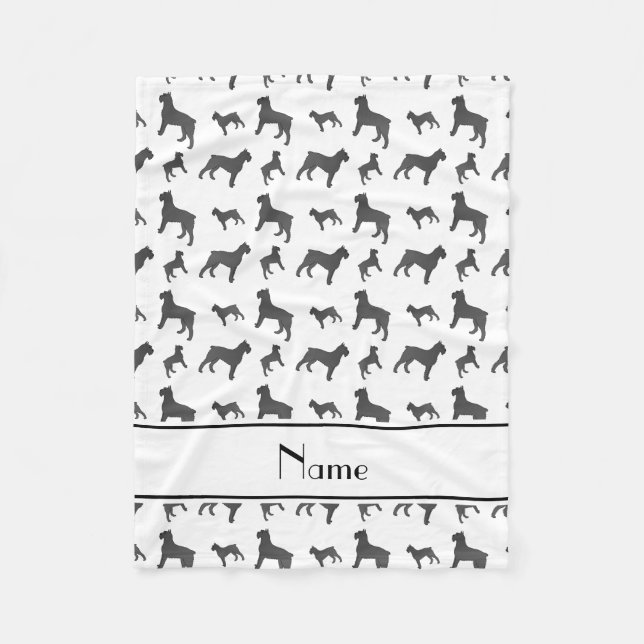 Cobertor De Velo Nome personalizado Cães Giant Schnauzer (Frente)