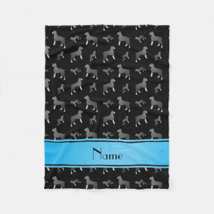 Cobertor De Velo Nome personalizado Cães-Padrão Schnauzer