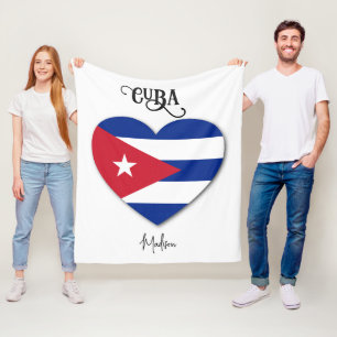 Cobertor De Velo Nome personalizado Cuba Love