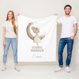 Cobertor De Velo Nome Personalizado Da Lua Da Fada Cósmica
