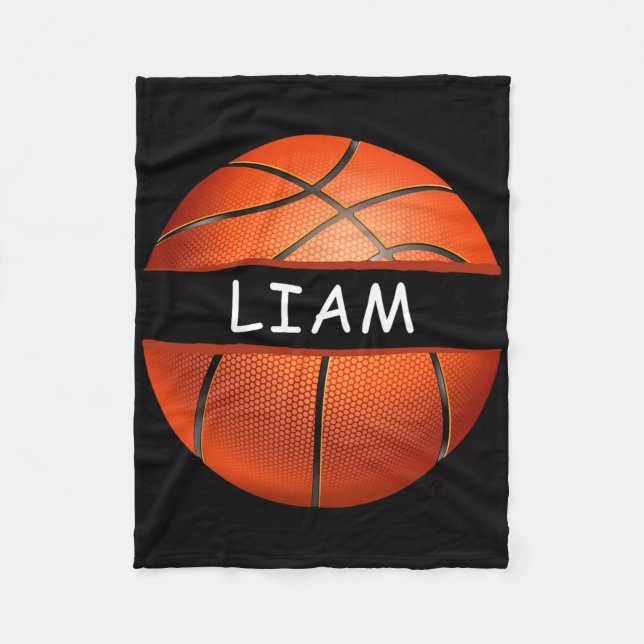 Cobertor De Velo Nome personalizado da Novelty Liam Sports Bysketby (Frente)