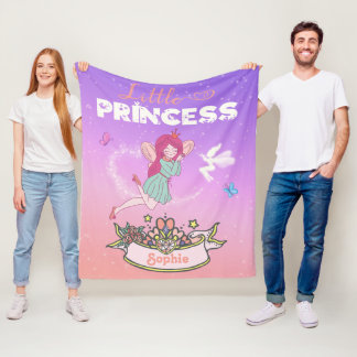 Cobertor De Velo Nome Personalizado da Princesa Fada 👸