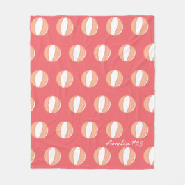 Cobertor De Velo Nome Personalizado de Basquete Branco Personalizad