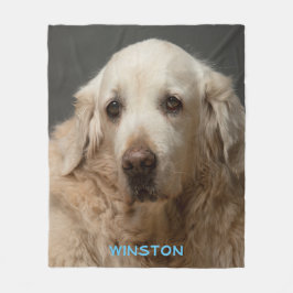 Cobertor De Velo & Nome personalizado de foto de animal