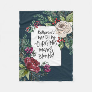 Cobertor De Velo Nome personalizado de observação do filme de Natal