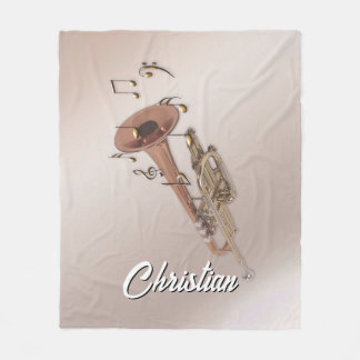 Cobertor De Velo Nome Personalizado de Trompete em Aberto, Bolsa de