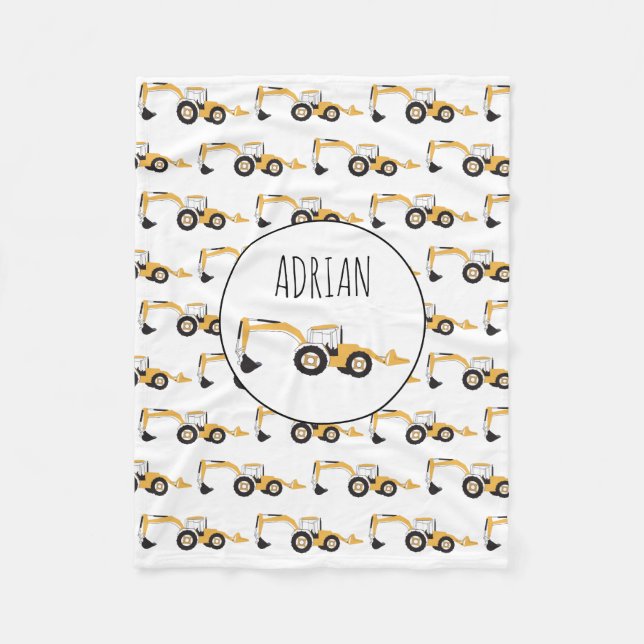 Cobertor De Velo Nome Personalizado do Caminhão de Construção Backh (Frente)