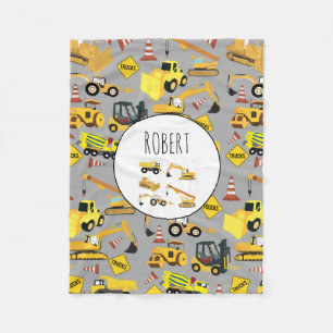 Cobertor De Velo Nome Personalizado do Padrão de Caminhões de Const