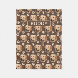 Cobertor De Velo Nome Personalizado do Pet Photo Pattern