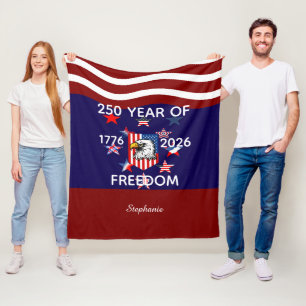 Cobertor De Velo Nome Personalizado, Família & Liberdade América 25