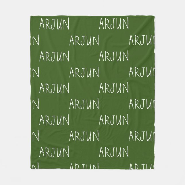 Cobertor De Velo Nome personalizado Fleece Blanket (Frente)