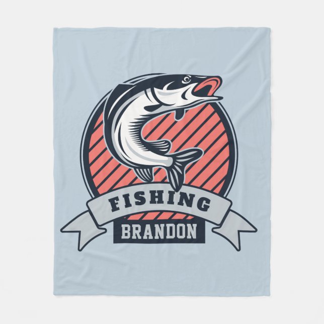 Cobertor De Velo Nome personalizado: Folhetos de peixe (Frente)