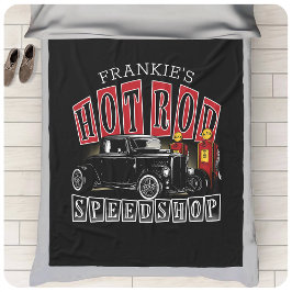 Cobertor De Velo Nome Personalizado Garagem de Estação de Gás Compr