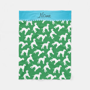Cobertor De Velo Nome personalizado "green bedlington terrier dog"
