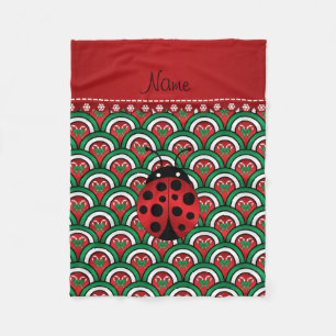Cobertor De Velo Nome personalizado ladybug metade dos círculos ca