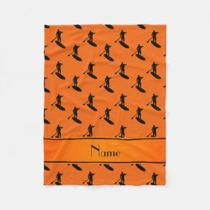 Cobertor De Velo Nome personalizado: laranja preto