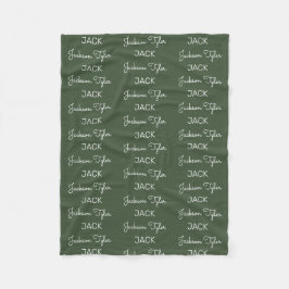Cobertor De Velo Nome Personalizado Moderno Fleece Baby Blanket