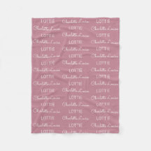 Nome Personalizado Moderno Fleece Baby Blanket