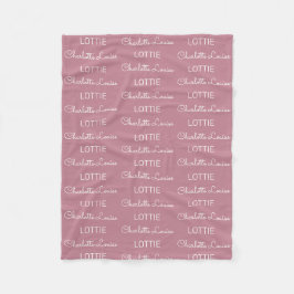 Cobertor De Velo Nome Personalizado Moderno Fleece Baby Blanket