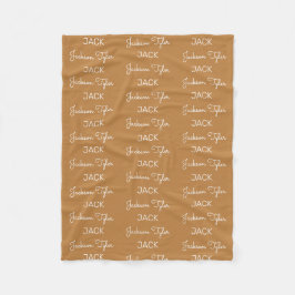 Cobertor De Velo Nome Personalizado Moderno Fleece Baby Blanket