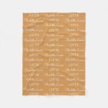 Nome Personalizado Moderno Fleece Baby Blanket
