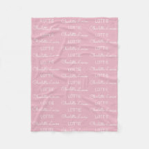 Nome Personalizado Moderno Fleece Baby Blanket