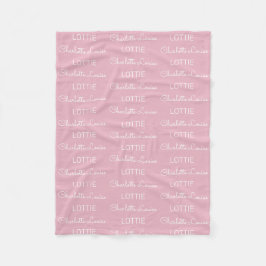 Cobertor De Velo Nome Personalizado Moderno Fleece Baby Blanket