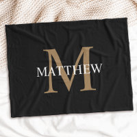 Nome Personalizado Monograma Preto