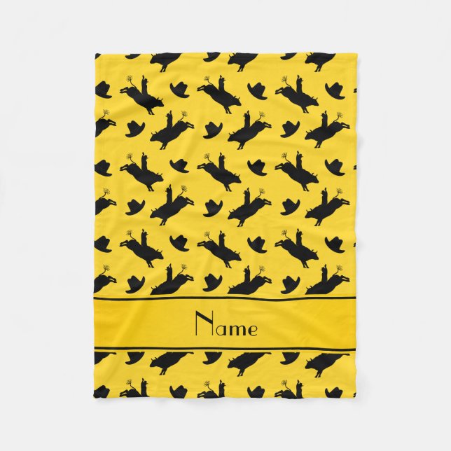 Cobertor De Velo Nome personalizado padrão de equitação de touros d (Frente)