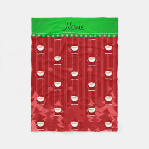 Cobertor De Velo Nome personalizado papai noel árvores de flocos d
