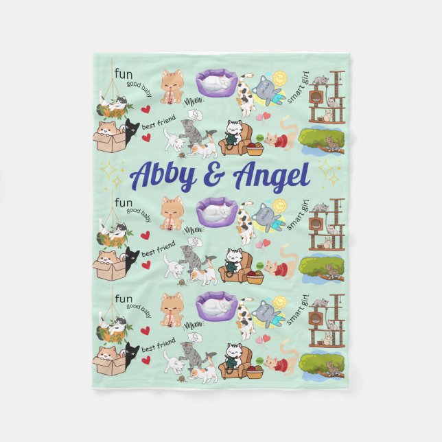 Cobertor De Velo Nome Personalizado para Você ou seu Filho (Frente)