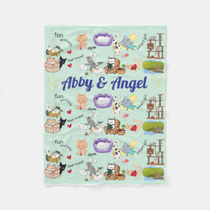 Cobertor De Velo Nome Personalizado para Você ou seu Filho Fleece B