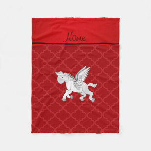 Cobertor De Velo Nome personalizado pegasus red moroccan