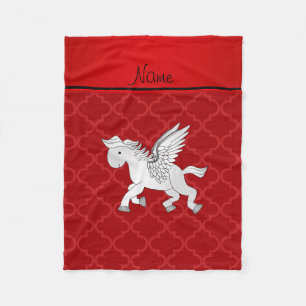 Cobertor De Velo Nome personalizado pegasus red moroccan