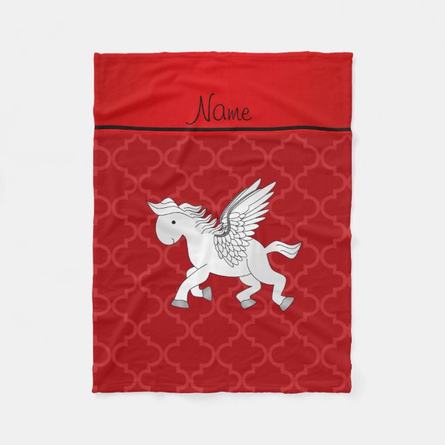 Cobertor De Velo Nome personalizado pegasus red moroccan (Frente)