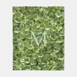 Cobertor De Velo Nome Personalizado Peridot Birthstone Monograma