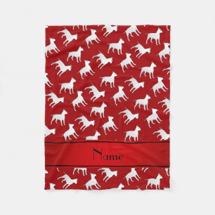 Cobertor De Velo Nome personalizado "Red Bull terrier dogs"