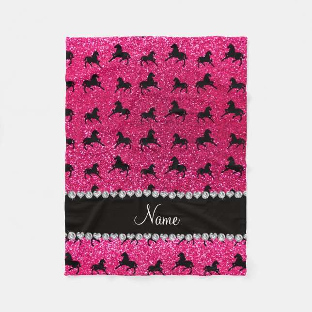 Cobertor De Velo Nome personalizado rosa cor-de-rosa-cinzento (Frente)