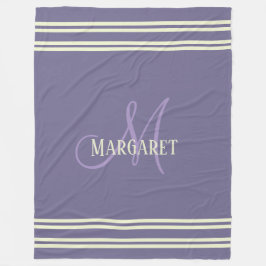 Cobertor De Velo Nome personalizado roxo branco moderno e elegante