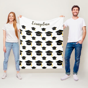 Cobertor De Velo Nome Personalizado Simples para Formatura Graduado