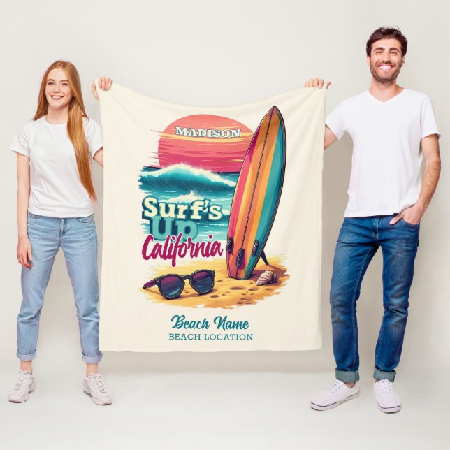 Cobertor De Velo Nome Personalizado / Texto Navegação na Califórnia (In Situ)