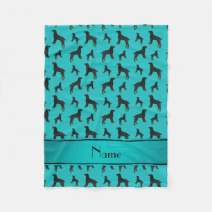 Cobertor De Velo Nome personalizado "turquoise field spaniel dog"