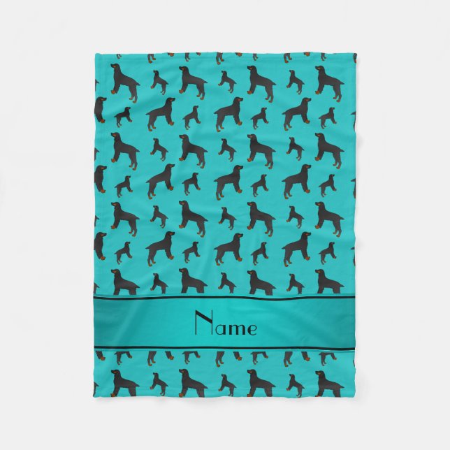 Cobertor De Velo Nome personalizado "turquoise field spaniel dog" (Frente)