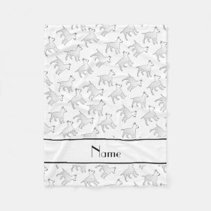 Cobertor De Velo Nome personalizado White bull terrier dog