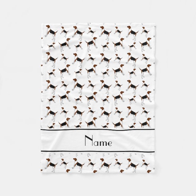 Cobertor De Velo Nome personalizado: White English Foxhounds (Frente)